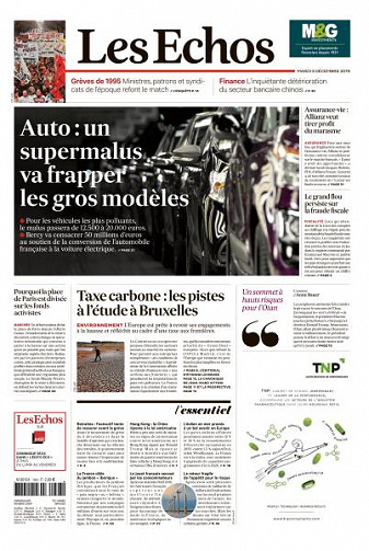 Les Echos du Mardi 3 Décembre 2019