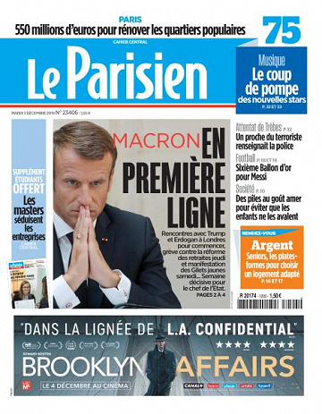 Le Parisien du Mardi 3 Décembre 2019