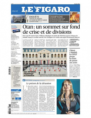 Le Figaro du Mardi 3 Décembre 2019