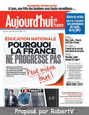 Aujourd’hui en France - Mercredi 4 Décembre 2019