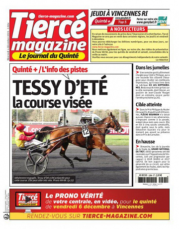 Tiercé Magazine du mercredi 4 décembre 2019