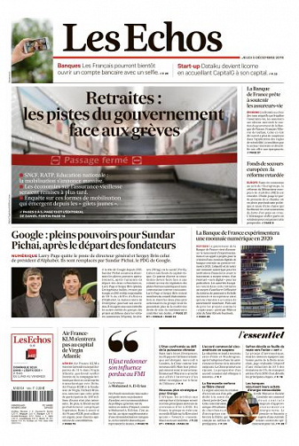 Les Echos du Jeudi 5 Décembre 2019