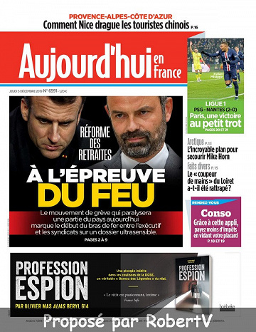 Aujourd’hui en France - Jeudi 5 Décembre 2019