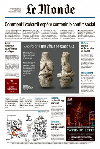 Le Monde du Vendredi 6 Décembre 2019