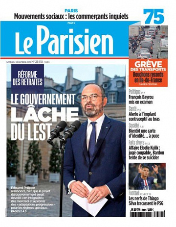 Le Parisien du Samedi 7 Décembre 2019