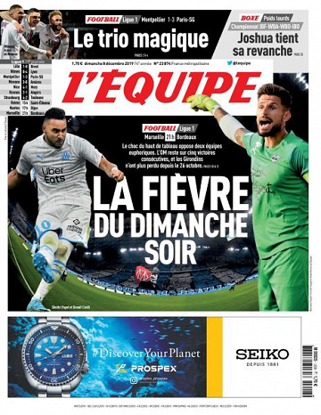 L’equipe du Dimanche 8 Décembre 2019