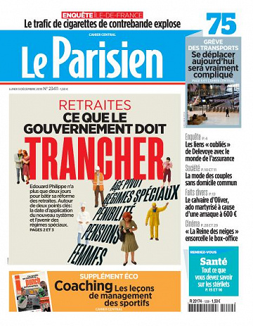 Le Parisien du Lundi 9 Décembre 2019