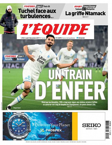 L’equipe du Lundi 9 Décembre 2019