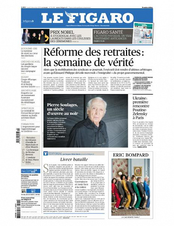 Le Figaro du Lundi 9 Décembre 2019