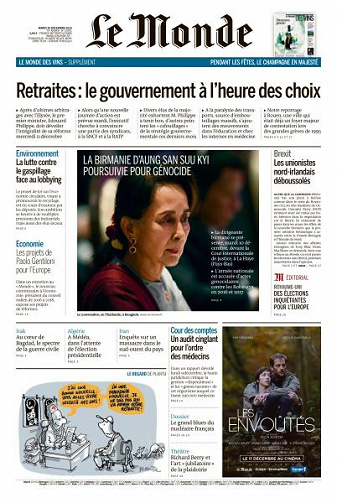 Le Monde du Mardi 10 Décembre 2019