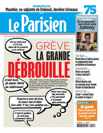 Le Parisien du Mardi 10 Décembre 2019
