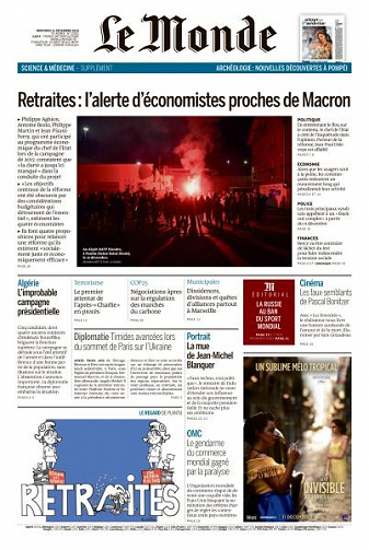 Le Monde du Mercredi 11 Décembre 2019
