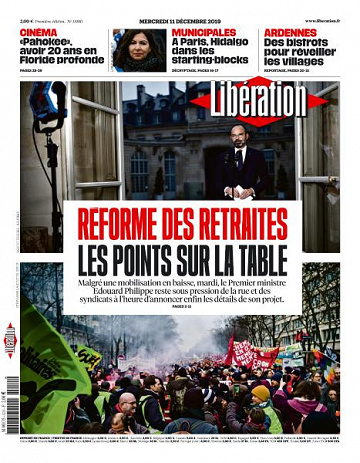 Libération du Mercredi 11 Décembre 2019