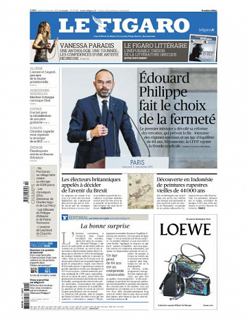 Le Figaro du Jeudi 12 Décembre 2019