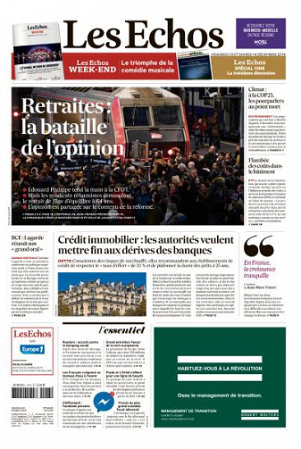 Les Echos du Vendredi 13 Décembre 2019