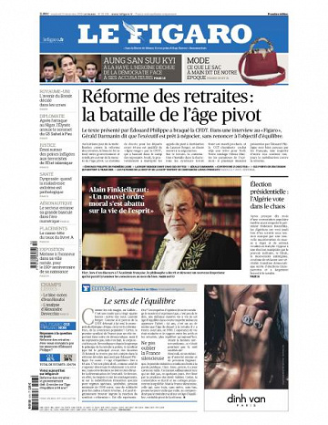 Le Figaro du Vendredi 13 Décembre 2019