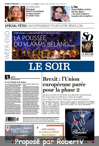 Le Soir - Samedi 14 et Dimanche 15 Décembre 2019