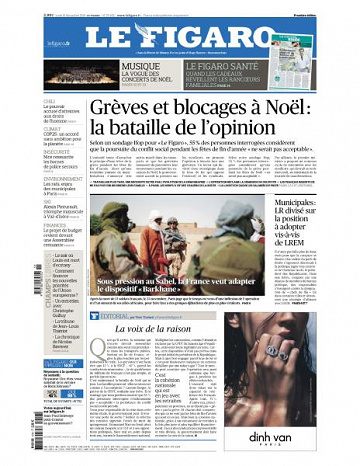 Le Figaro du Lundi 16 Décembre 2019