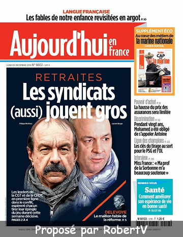 Aujourd’hui en France - Lundi 16 Décembre 2019