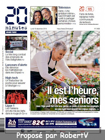 20 Minutes - Lundi 16 Décembre 2019