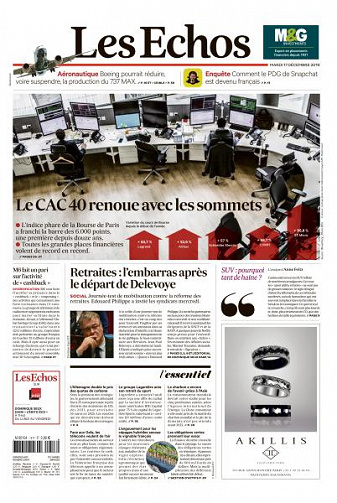 Les Echos du Mardi 17 Décembre 2019