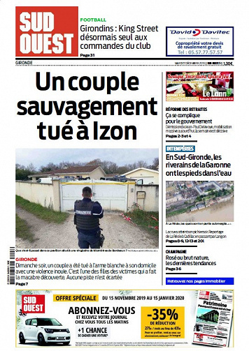 Sud Ouest Gironde - Mardi 17 Décembre 2019