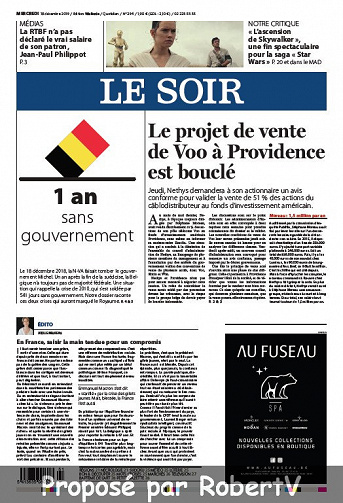 Le Soir - Mercredi 18 Décembre 2019