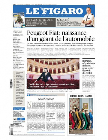 Le Figaro du Jeudi 19 Décembre 2019
