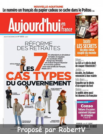 Aujourd’hui en France - Jeudi 19 Décembre 2019