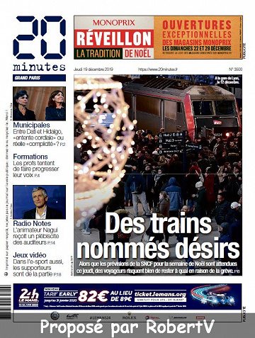 20 Minutes - Jeudi 19 Décembre 2019
