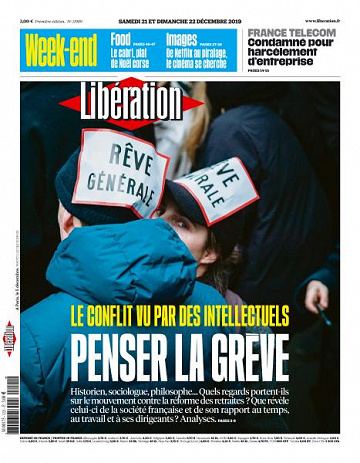 Libération du Samedi 21 et Dimanche 22 Décembre 2019