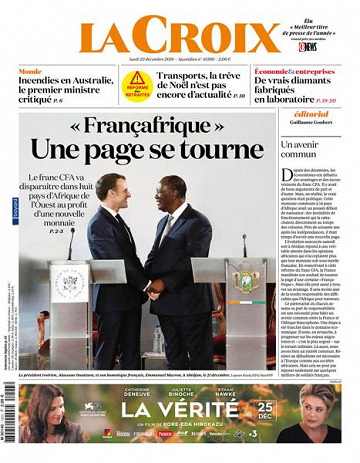 La Croix - 23 Décembre 2019