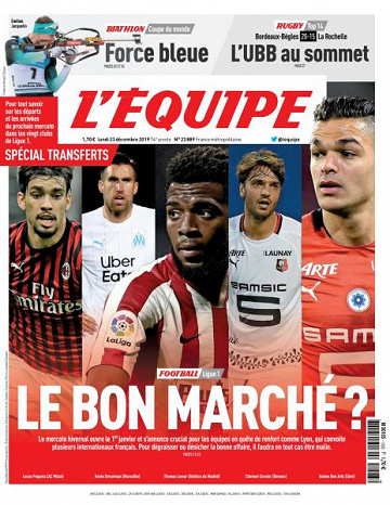 L’equipe du Lundi 23 Décembre 2019