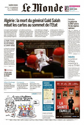 Le Monde du Mercredi 25 et Jeudi 26 Décembre 2019