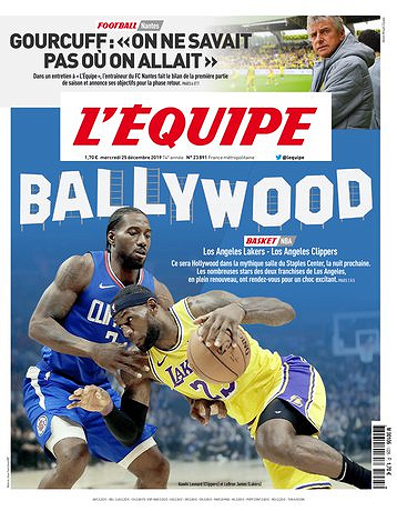 L’equipe du Mercredi 25 Décembre 2019