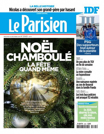 Le Parisien du Mercredi 25 Décembre 2019