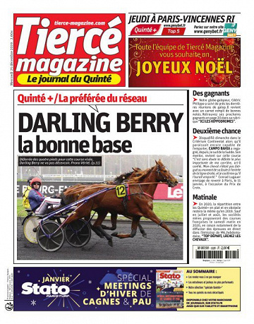 Tiercé Magazine du mercredi 25 décembre 2019