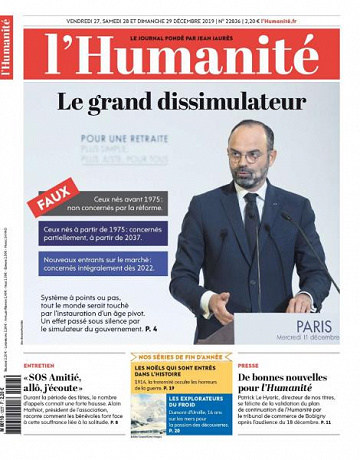 L’Humanite - 27-29 Décembre 2019