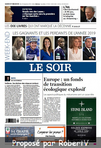 Le Soir - Samedi 28 et Dimanche 29 Décembre 2019