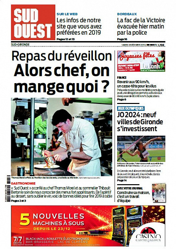 Sud Ouest Sud-Gironde - Samedi 28 Décembre 2019
