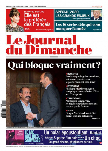 Le Journal du Dimanche N°3807 - Dimanche 29 Décembre 2019