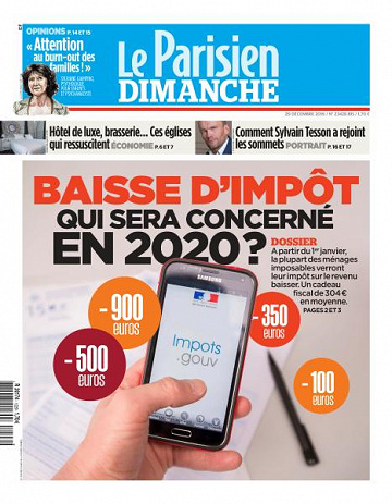 Le Parisien du Dimanche 29 Décembre 2019