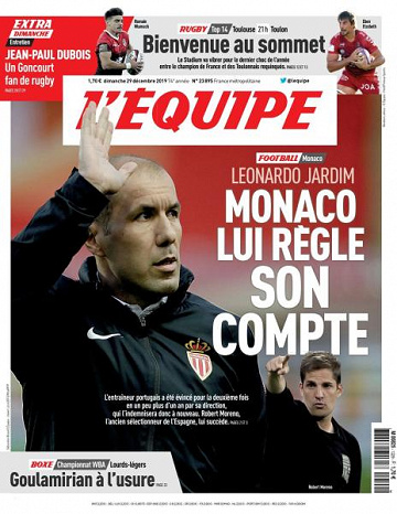 L’equipe du Dimanche 29 Décembre 2019