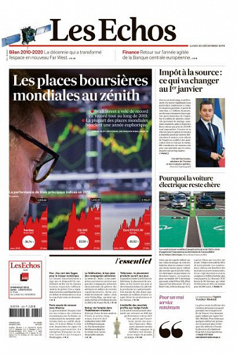 Les Echos du Lundi 30 Décembre 2019