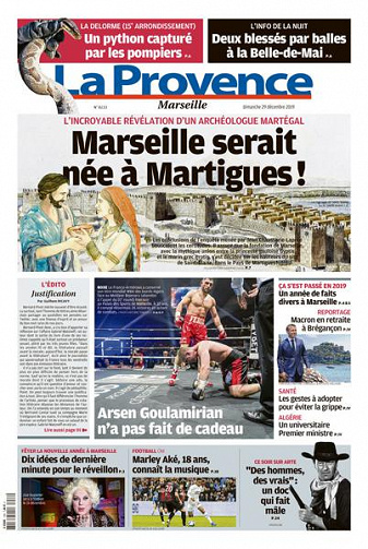 La Provence Marseille du dimanche 29 décembre 2019