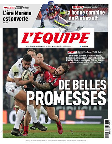 L’equipe du Lundi 30 Décembre 2019