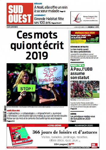 Sud Ouest Sud-Gironde - Lundi 30 Décembre 2019