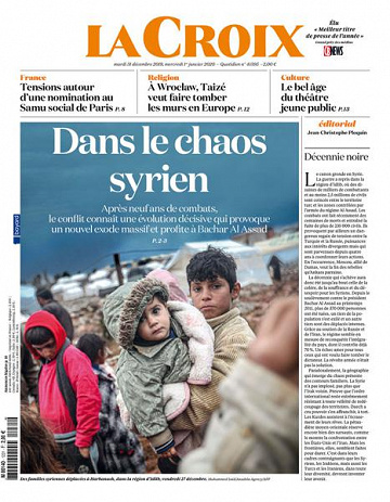 La Croix - 31 Décembre 2019