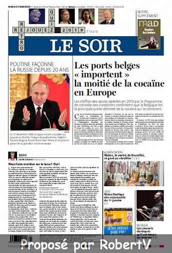 Le Soir - Mardi 31  Décembre 2019 - Mercredi 1er Janvier 2020
