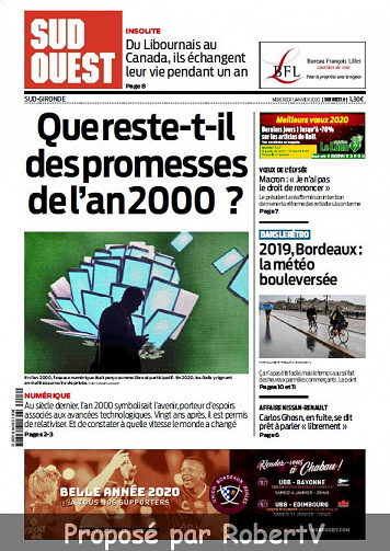 Sud Ouest Sud-Gironde - Mercredi 1er Janvier 2020